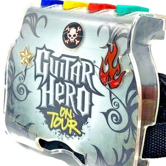 NINTENDO DS GUITAR HERO On Tour Red Octane GUITAR GRIP CONTROLLER Tested - Picture 3 of 12